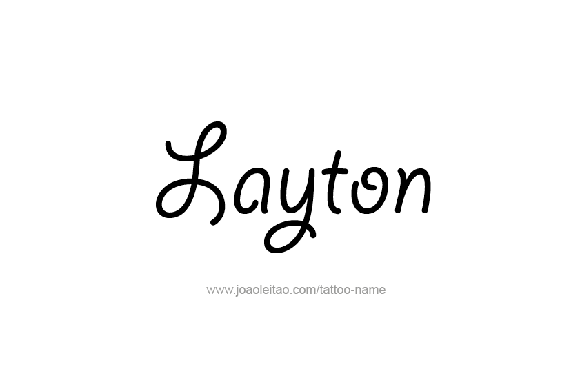 Tattoo Design  Name Layton   