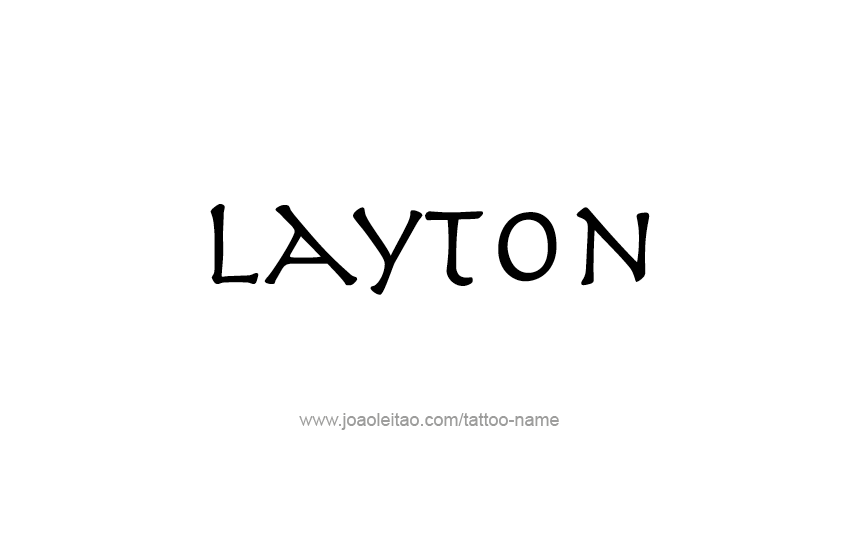 Tattoo Design  Name Layton   