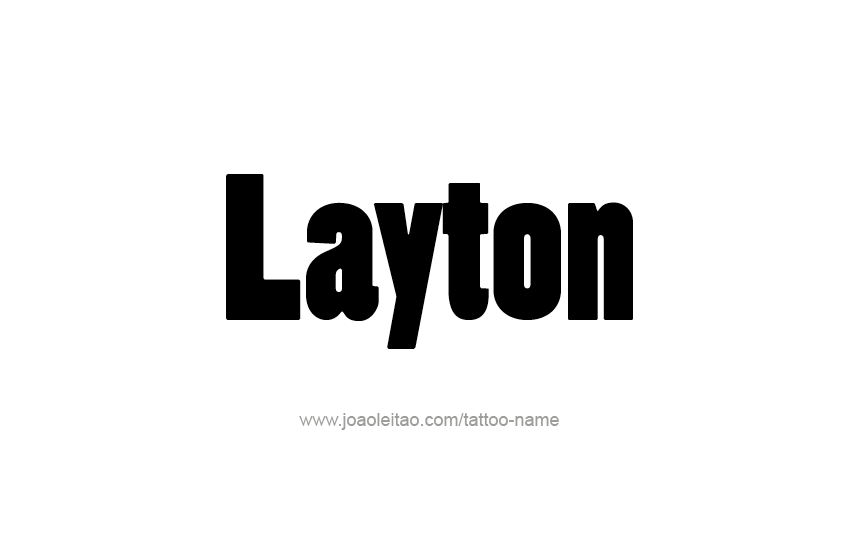 Tattoo Design  Name Layton   