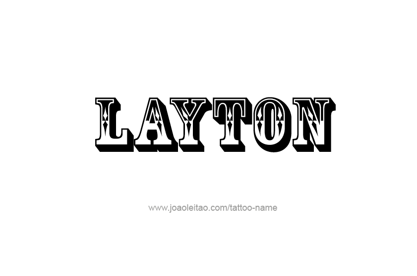 Tattoo Design  Name Layton   