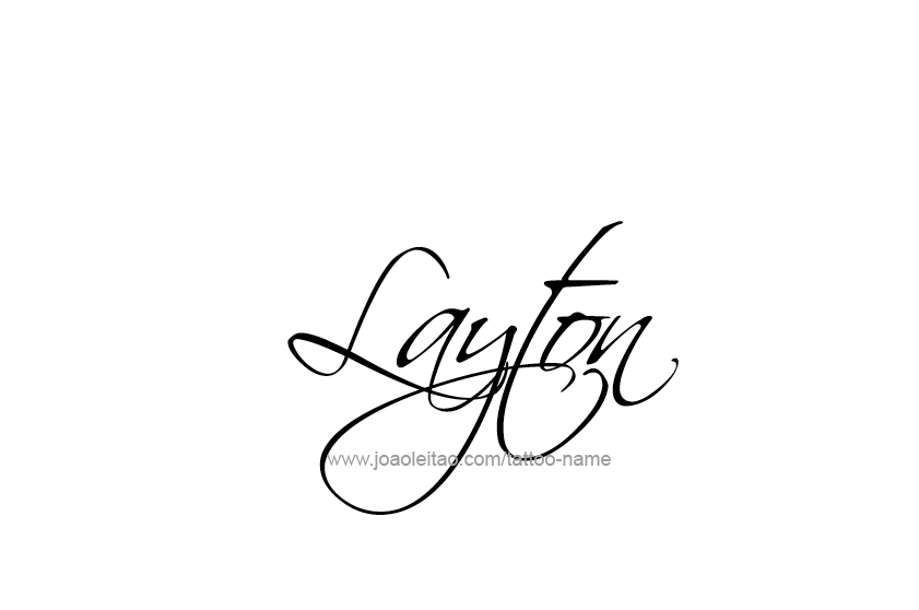 Tattoo Design  Name Layton   