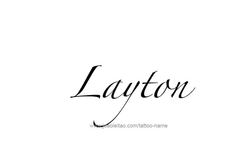 Tattoo Design  Name Layton   