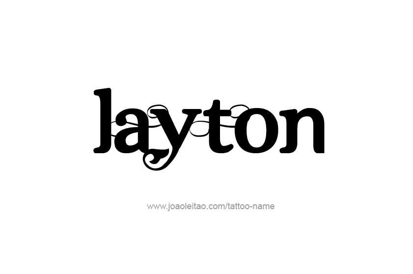 Tattoo Design  Name Layton   