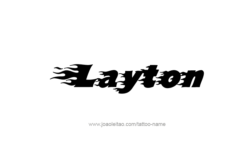 Tattoo Design  Name Layton   