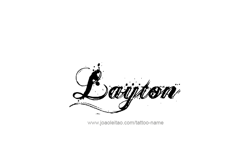 Tattoo Design  Name Layton   