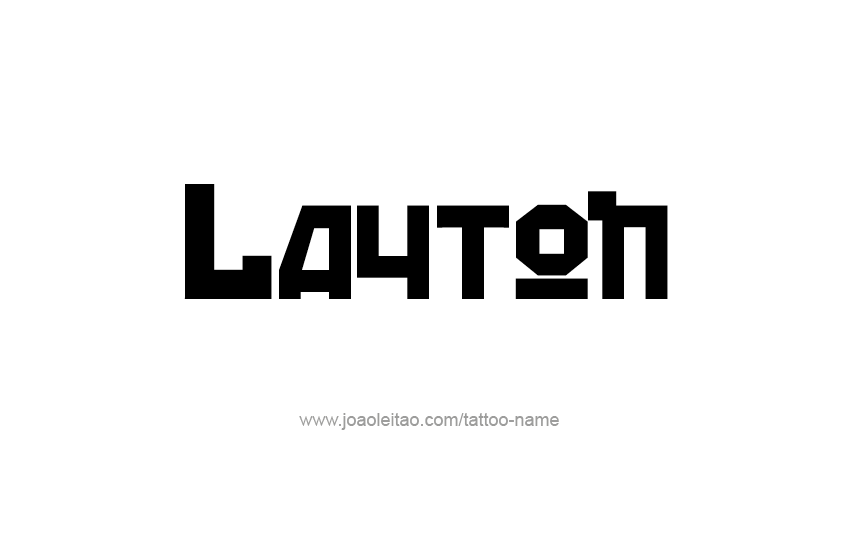 Tattoo Design  Name Layton   