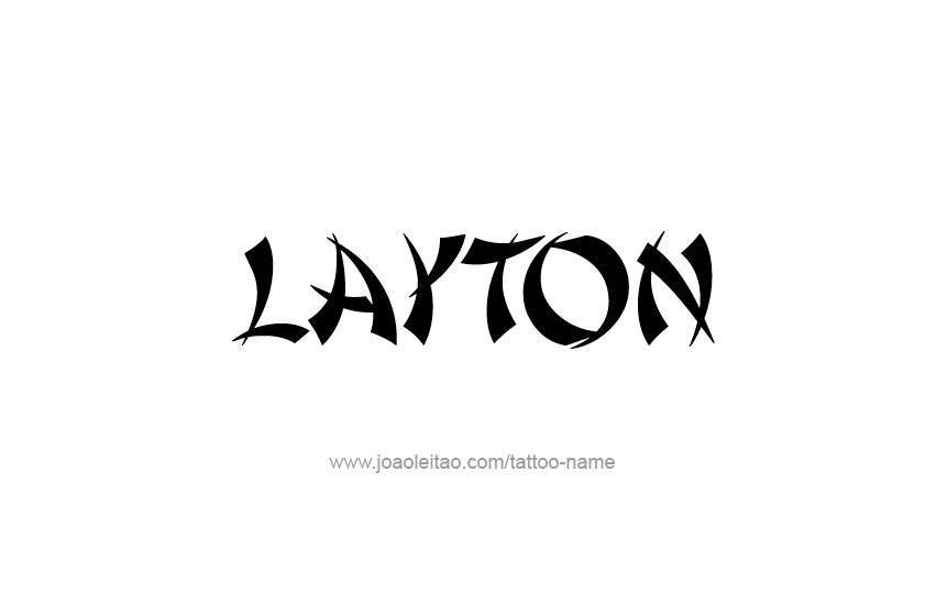 Tattoo Design  Name Layton