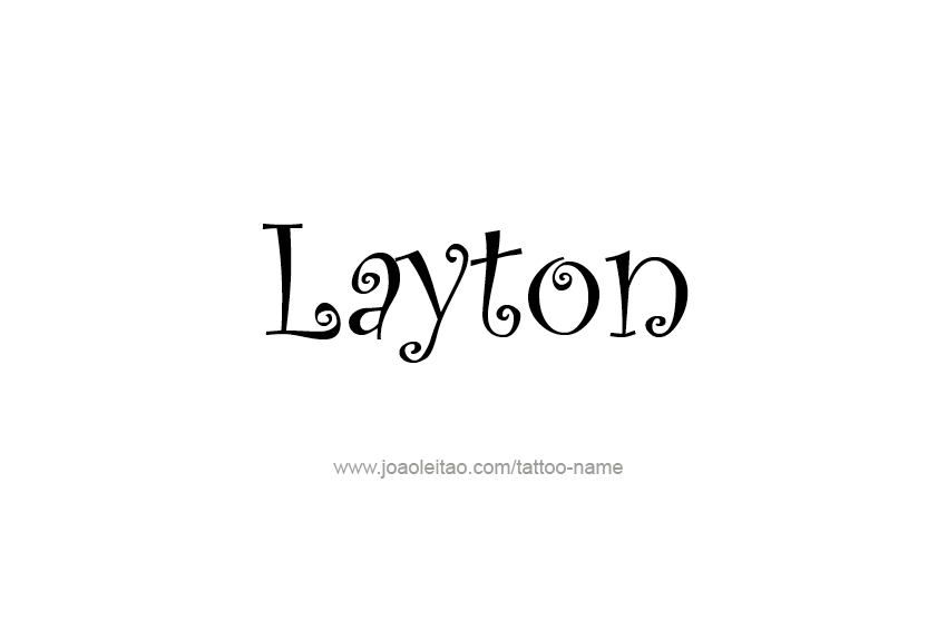 Tattoo Design  Name Layton   