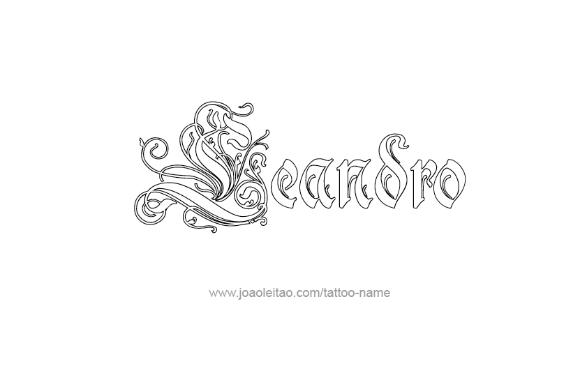 Tattoo Design  Name Leandro   