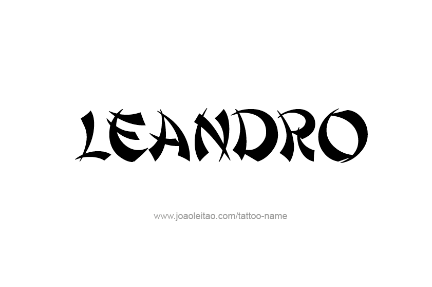 Tattoo Design  Name Leandro