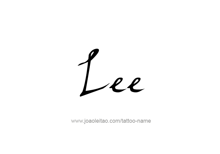 Tattoo Design  Name Lee   