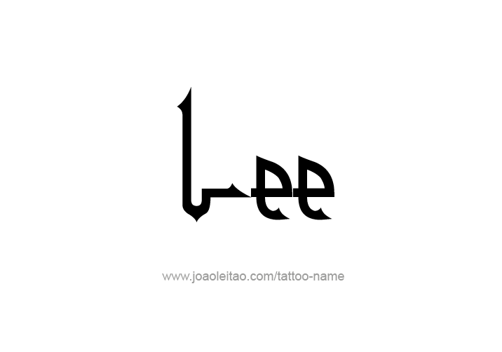 Tattoo Design  Name Lee   