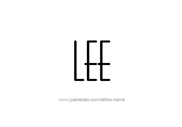 Tattoo Design  Name Lee   