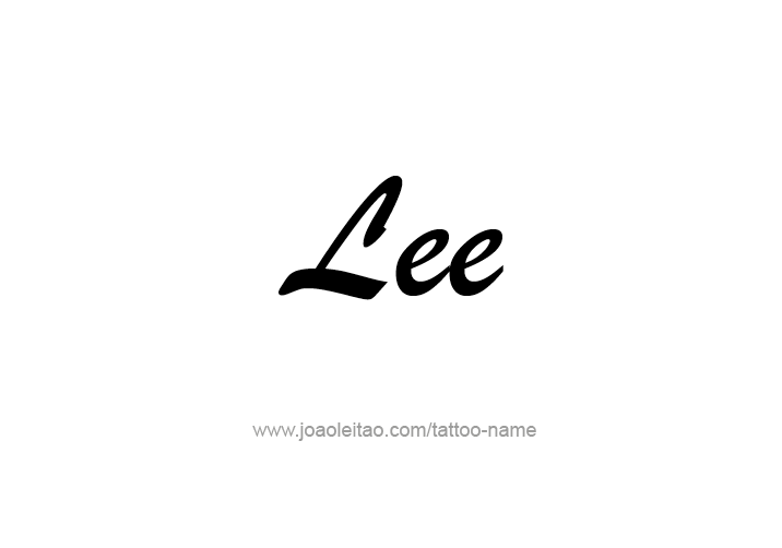 Tattoo Design  Name Lee   