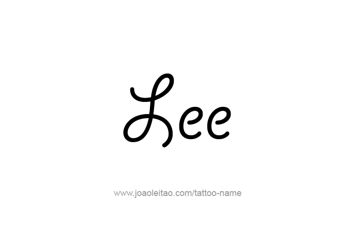 Tattoo Design  Name Lee   