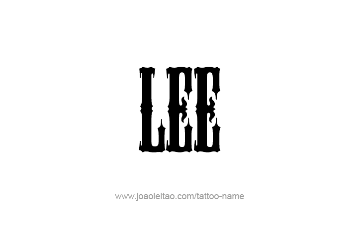Tattoo Design  Name Lee   