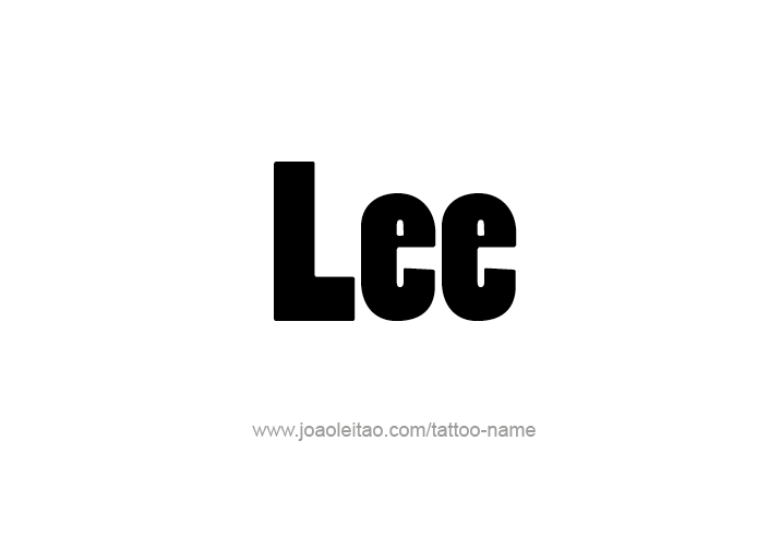 Tattoo Design  Name Lee   