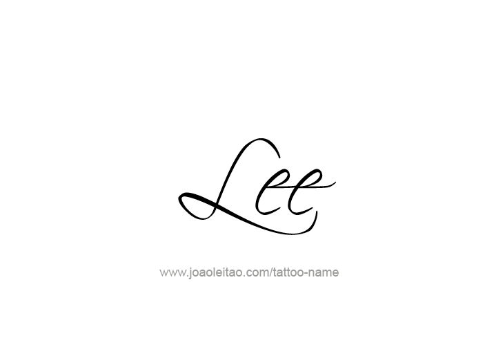 Tattoo Design  Name Lee   