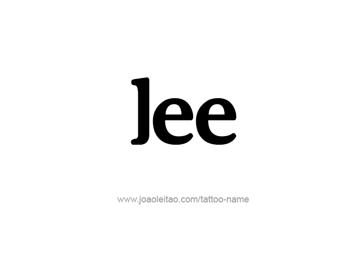 Tattoo Design  Name Lee   