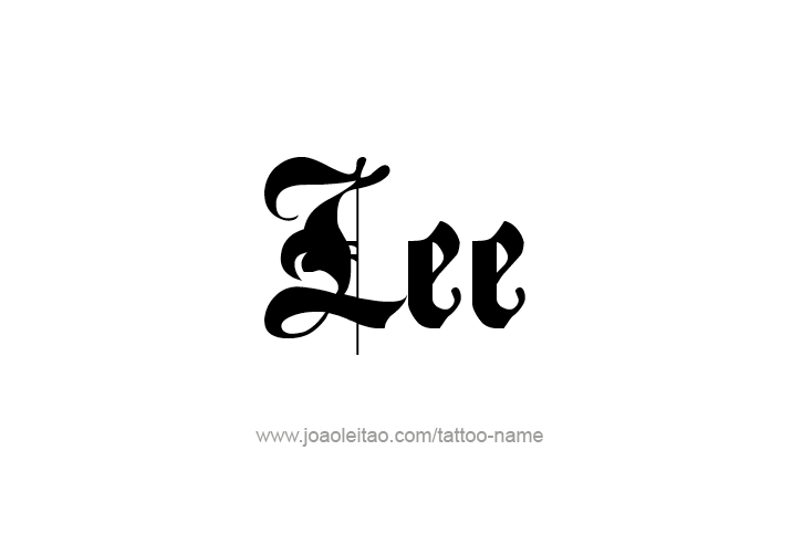 Tattoo Design  Name Lee   