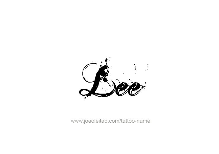 Tattoo Design  Name Lee   