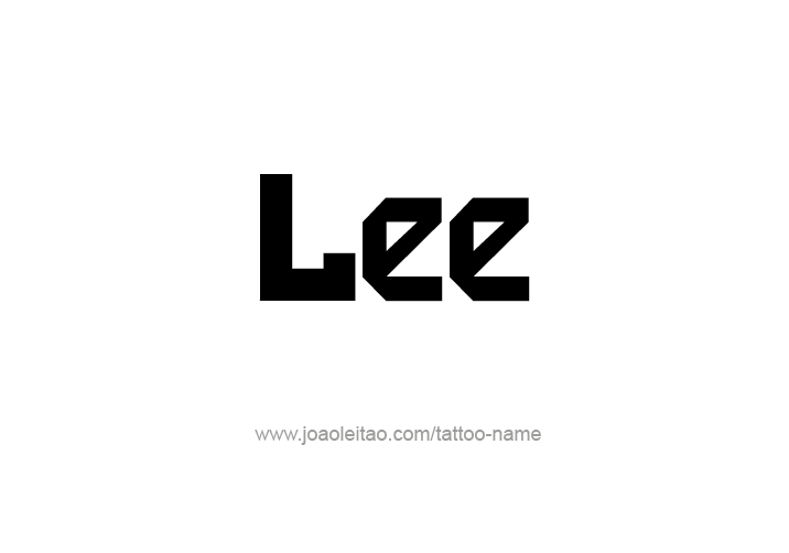 Tattoo Design  Name Lee   