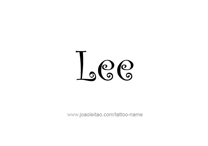 Tattoo Design  Name Lee   