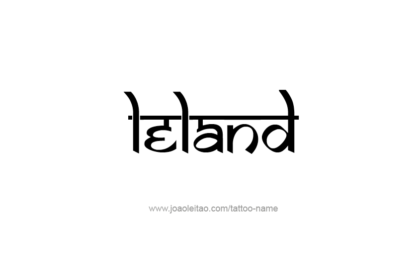 Tattoo Design  Name Leland   