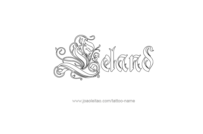 Tattoo Design  Name Leland   