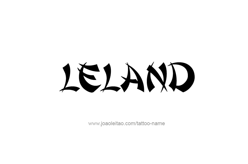 Tattoo Design  Name Leland