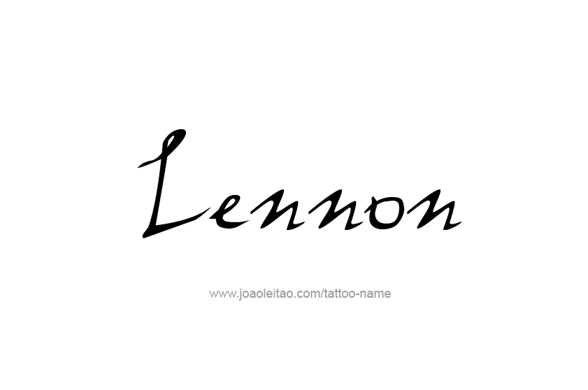 Tattoo Design  Name Lennon   