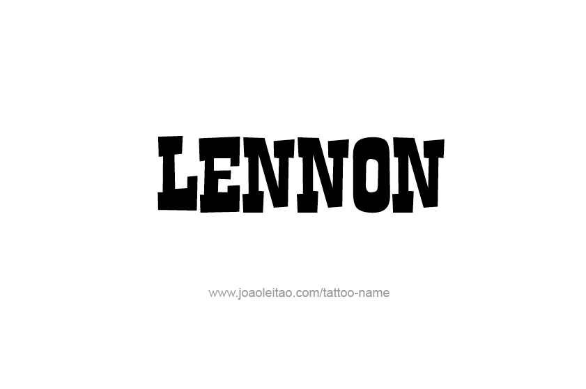 Tattoo Design  Name Lennon   