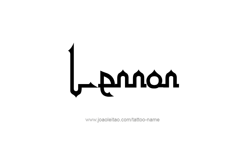 Tattoo Design  Name Lennon   