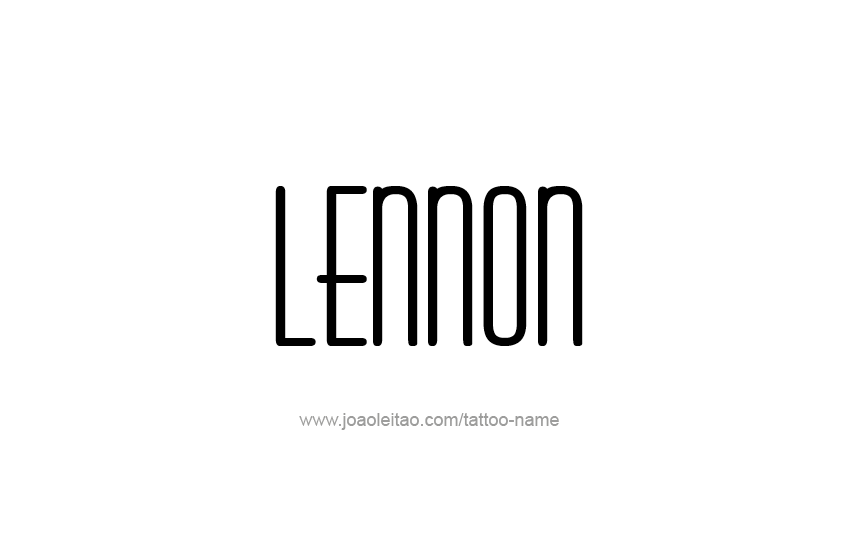 Tattoo Design  Name Lennon   