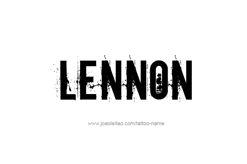 Tattoo Design  Name Lennon   