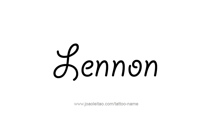 Tattoo Design  Name Lennon   