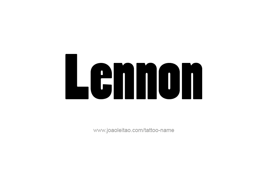 Tattoo Design  Name Lennon   
