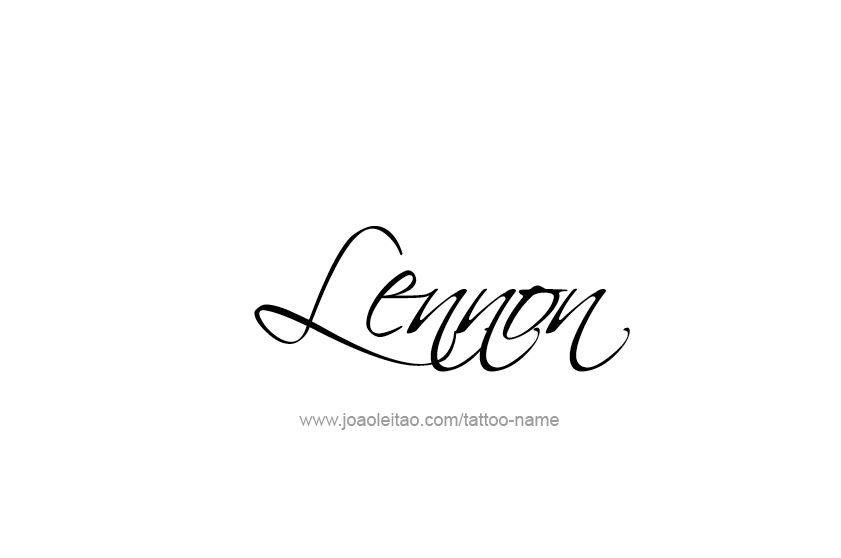 Tattoo Design  Name Lennon   