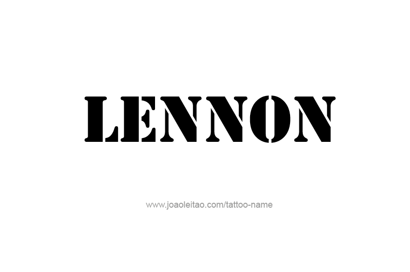 Tattoo Design  Name Lennon   