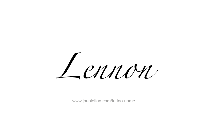 Tattoo Design  Name Lennon   