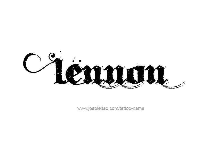 Tattoo Design  Name Lennon   