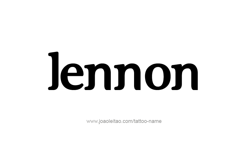 Tattoo Design  Name Lennon   