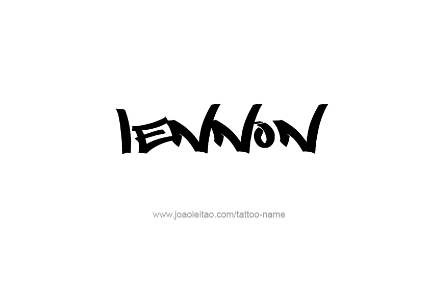 Tattoo Design  Name Lennon   