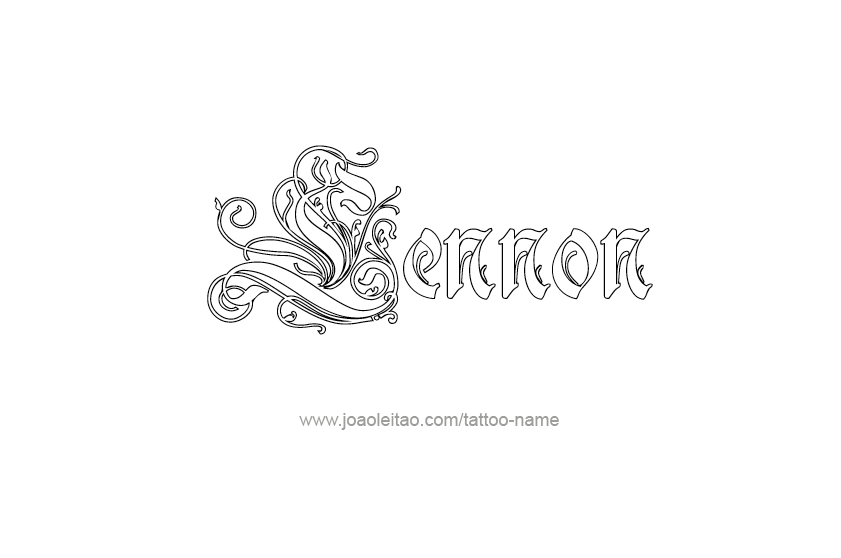 Tattoo Design  Name Lennon   