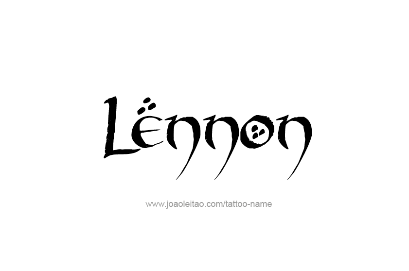 Tattoo Design  Name Lennon   