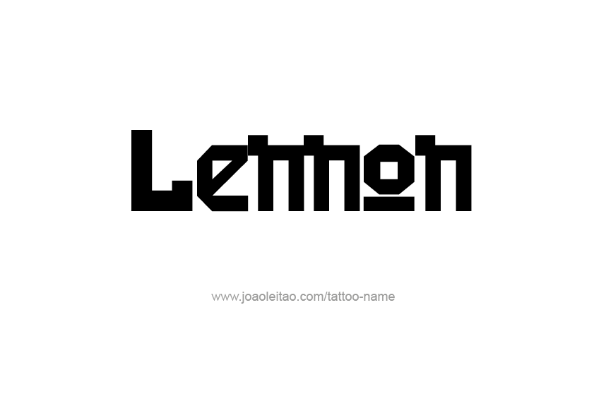 Tattoo Design  Name Lennon   