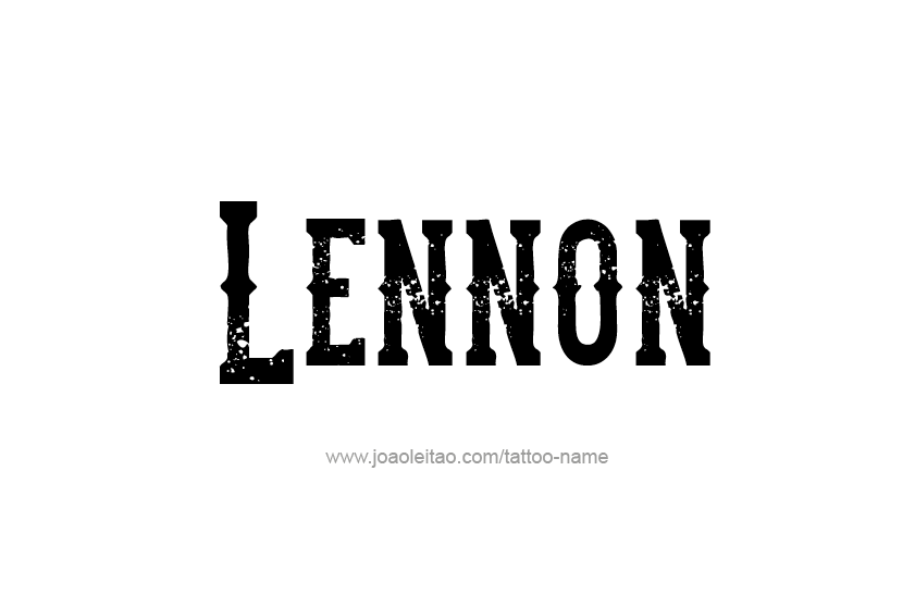 Tattoo Design  Name Lennon   