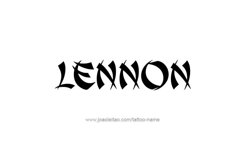 Tattoo Design  Name Lennon