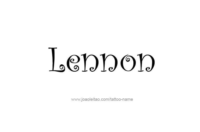 Tattoo Design  Name Lennon   