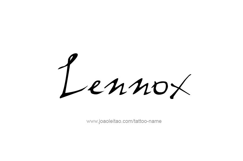 Tattoo Design  Name Lennox   